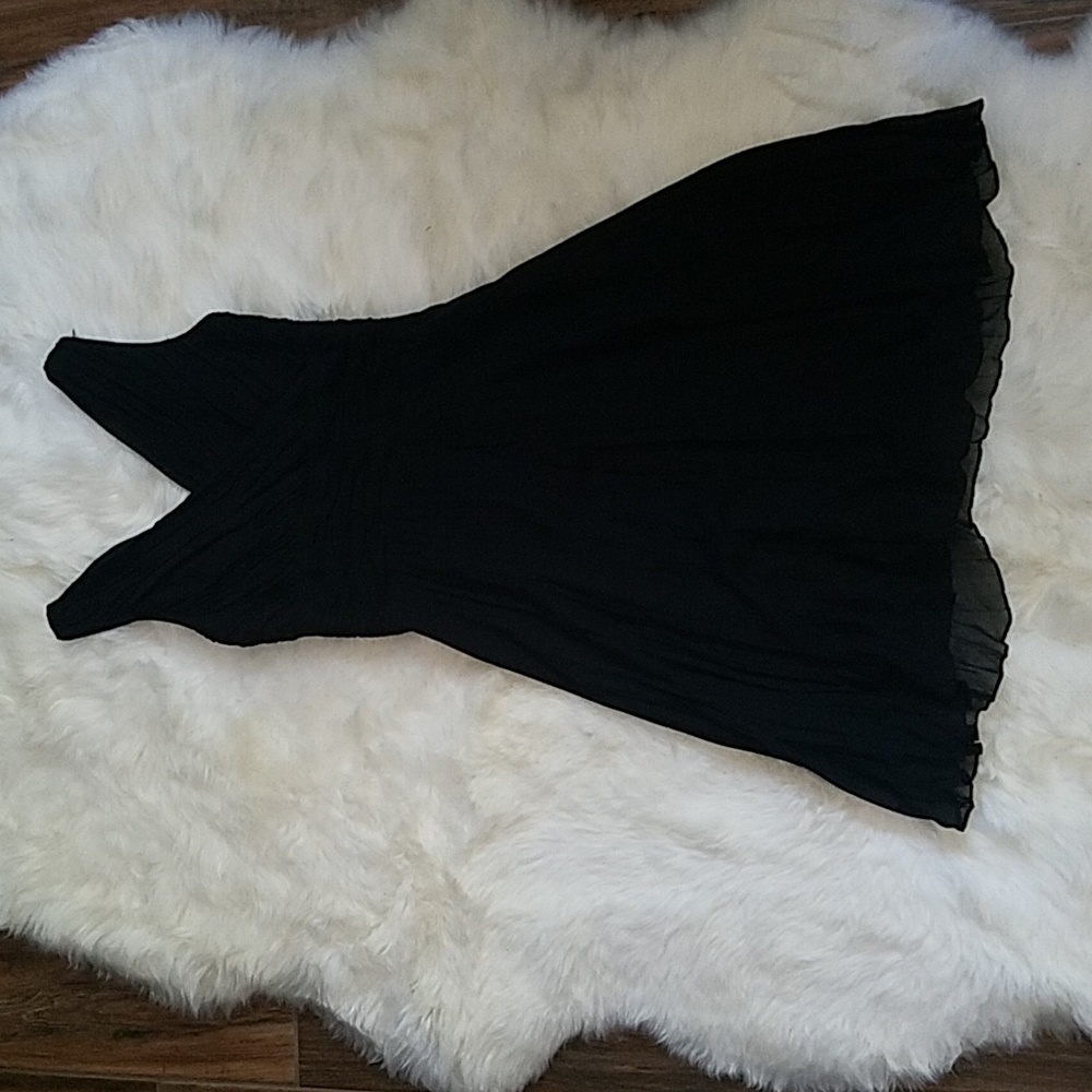Sigrid Olsen black silk sleeveless pleated dress 4
